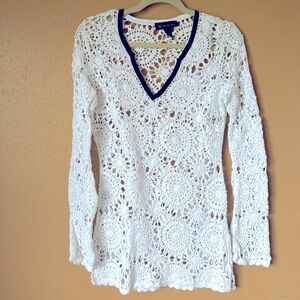 Crochet top by INC, 100% cotton, size M